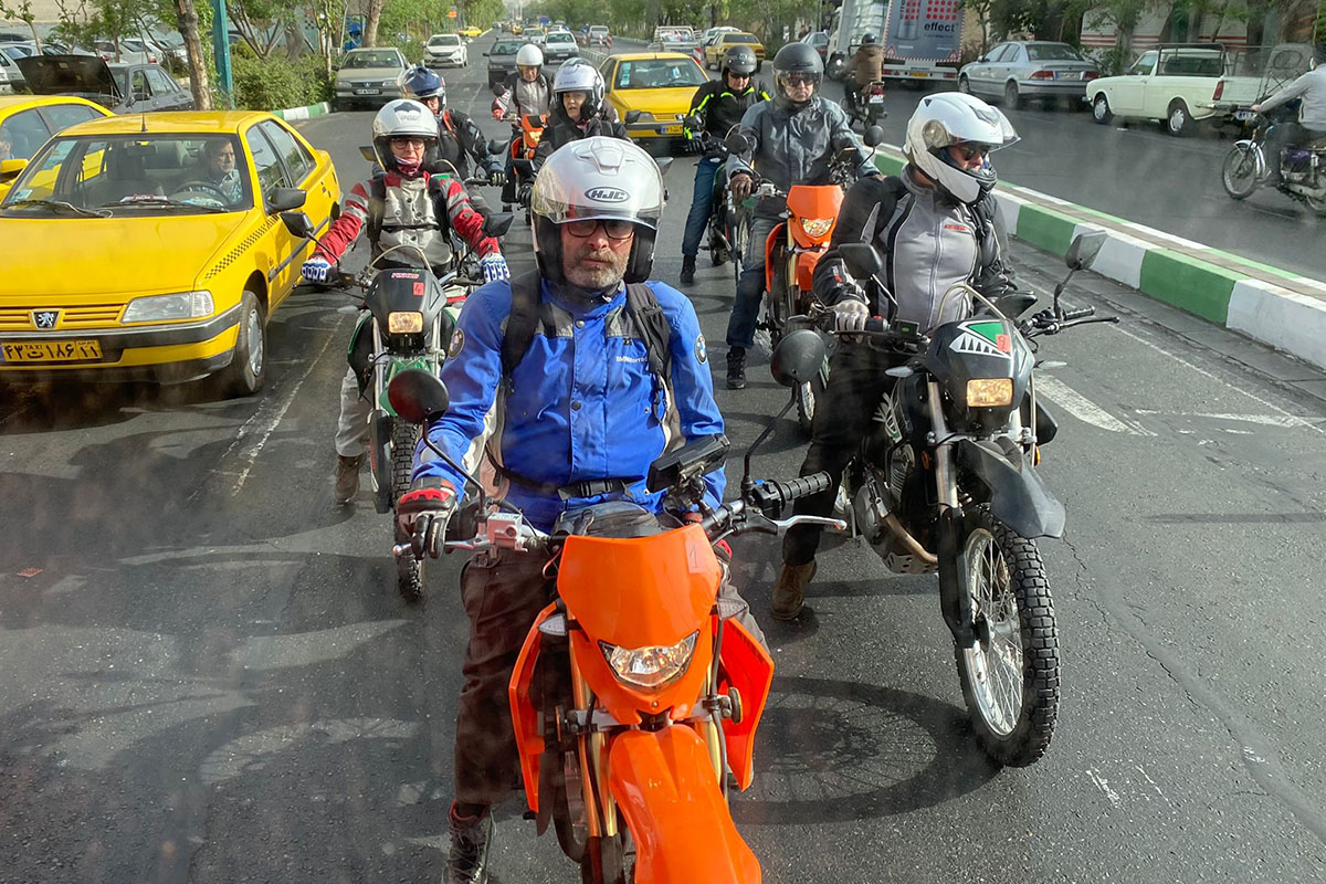 motorcycling in Tehran on Classic Route Motorcycle Tour!