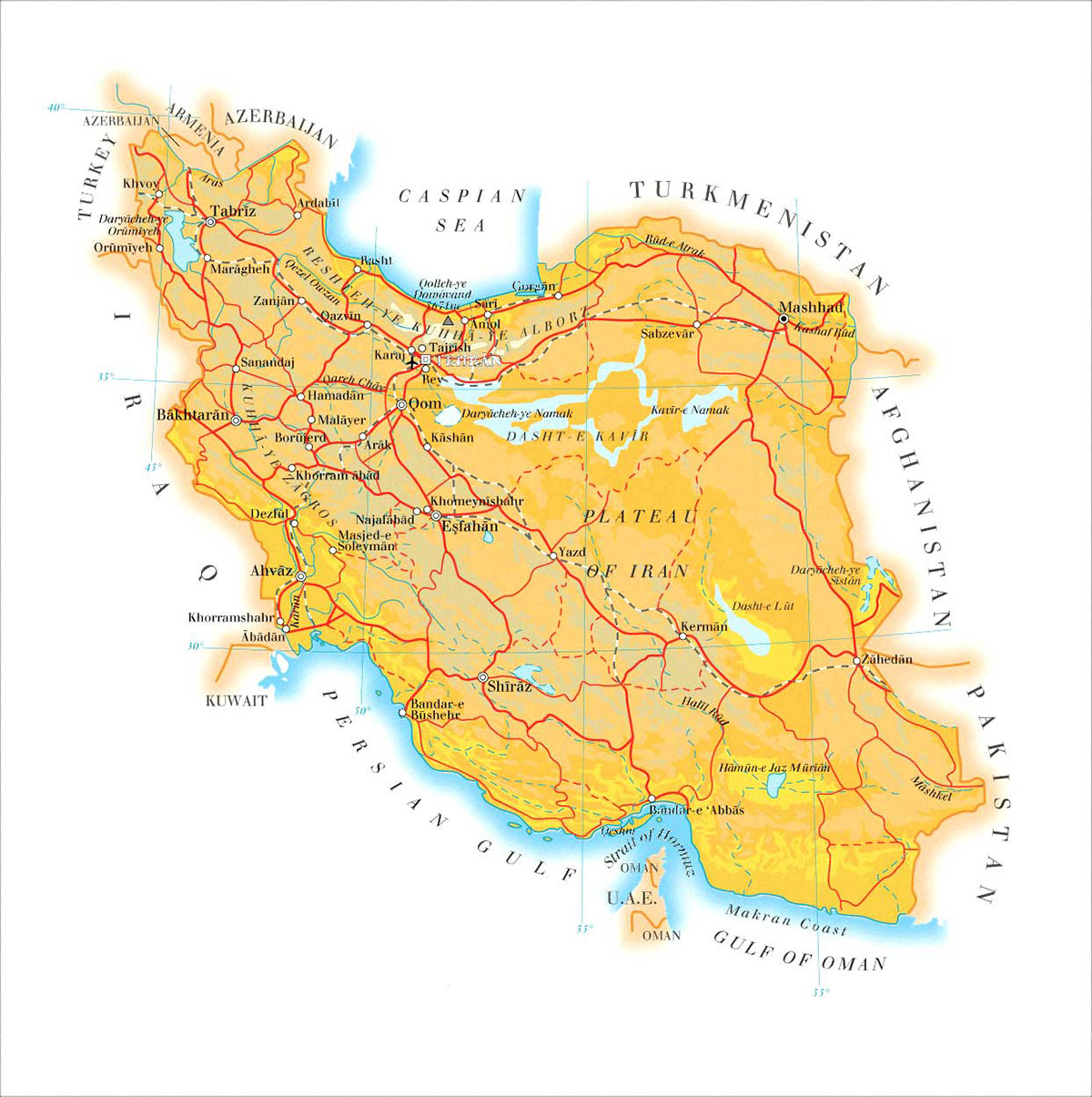 map Iran railway