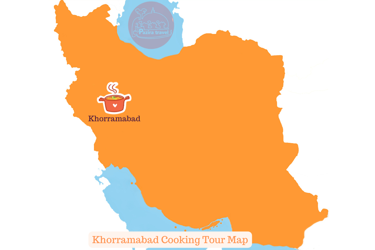 Explore Khoramabad food trip route on the map!