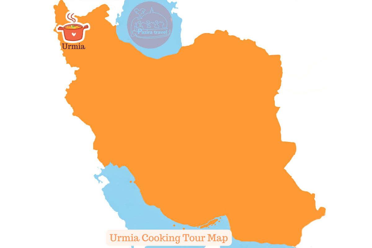 Explore Urmia food trip route on the map!