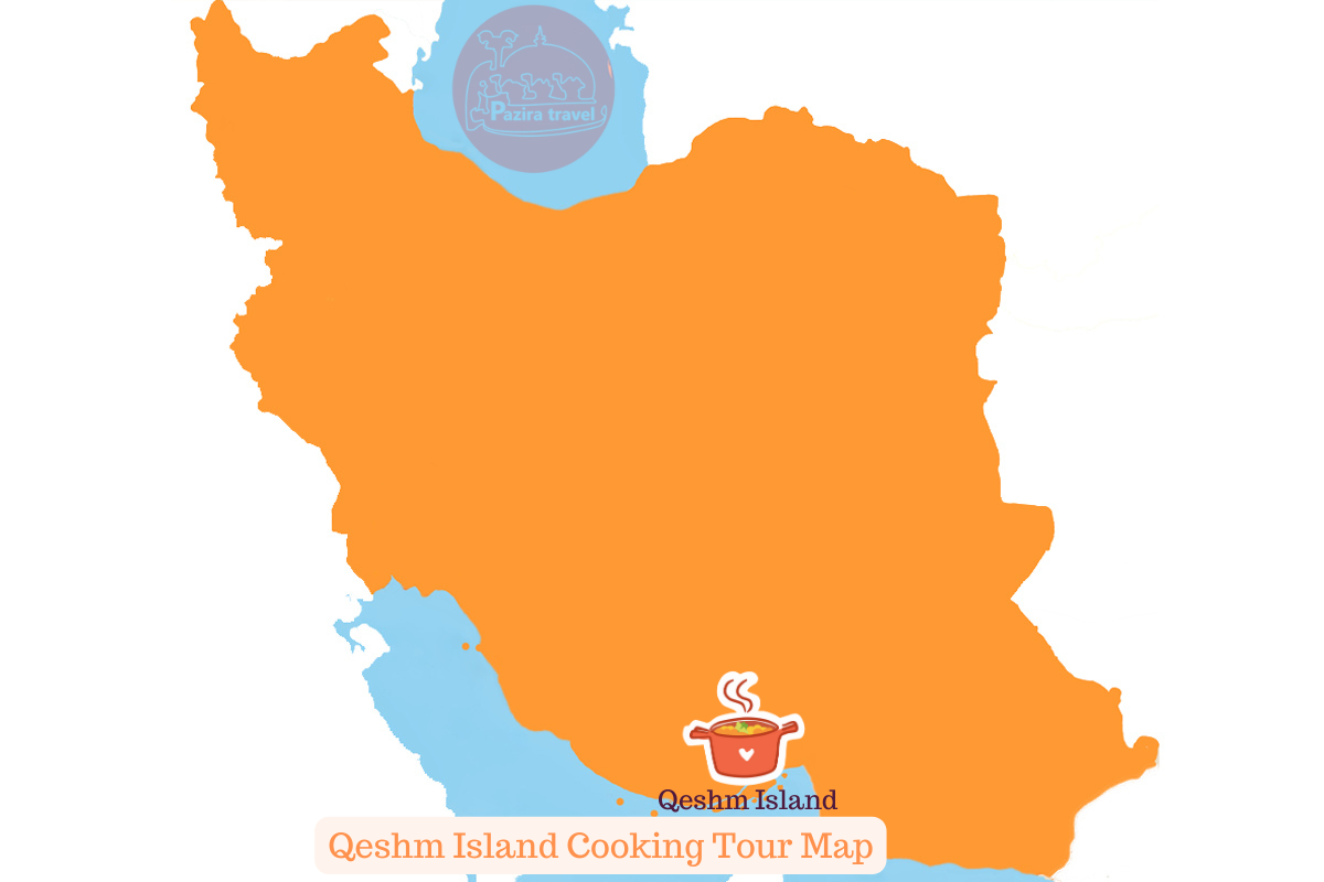 Explore Qeshm food trip route on the map!