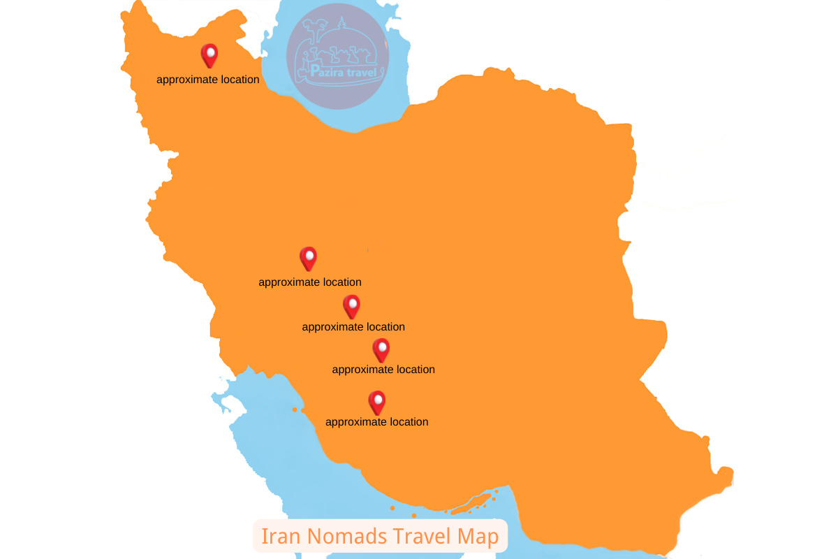 Explore Iran Nomads trip route on the map!