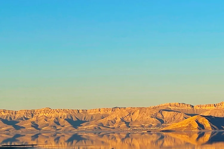 Shiraz salt lake view maharloo Iran salt lake