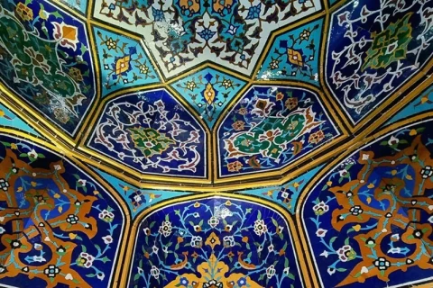 Imam Reza Shrine tilework in Mashhad