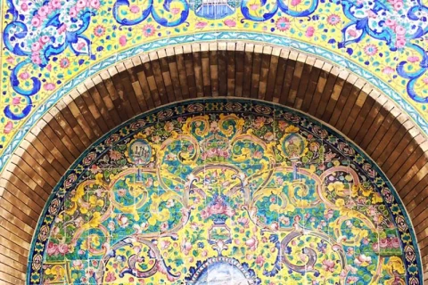 Golestan palace tilework in Tehran