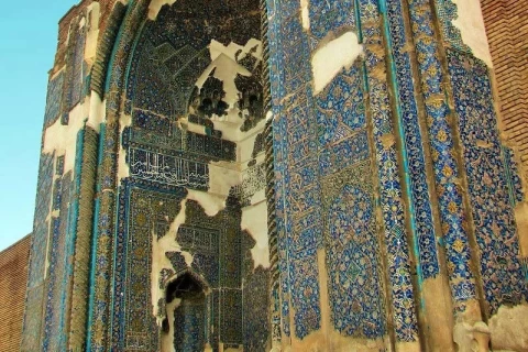 Blue mosque tilework in Tabriz