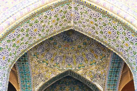 Vakil mosque tilework in Shiraz