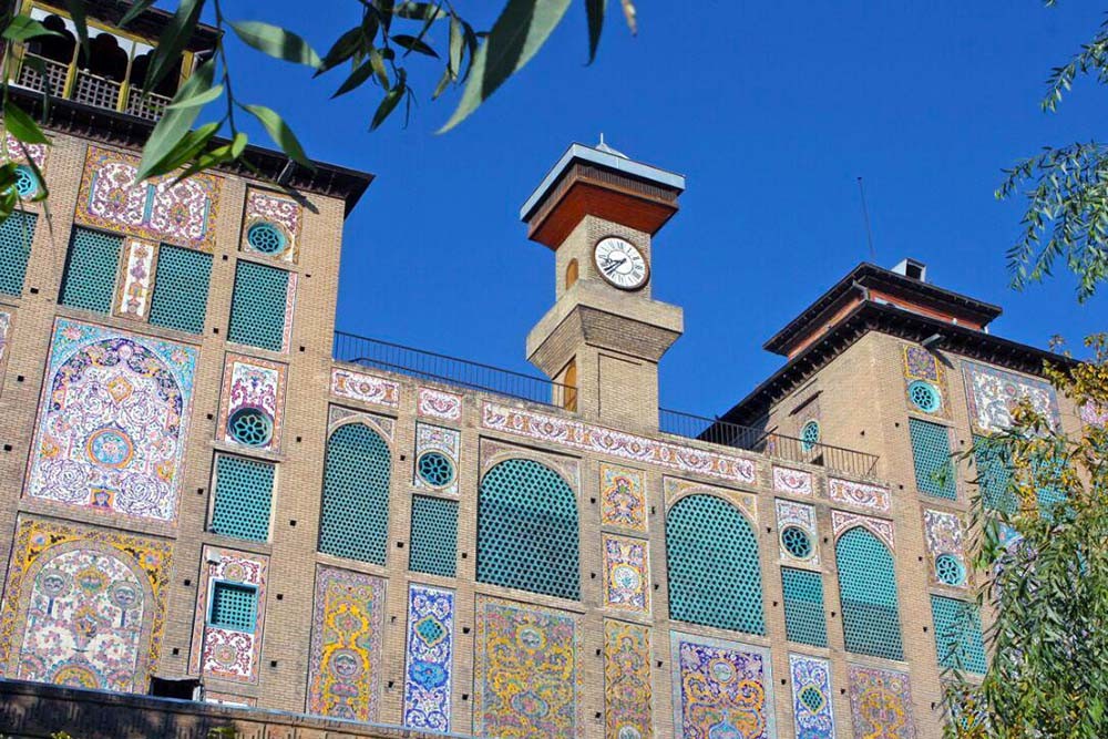 turret clock of Shams-ol-Emareh of Golestan palace in Tehran