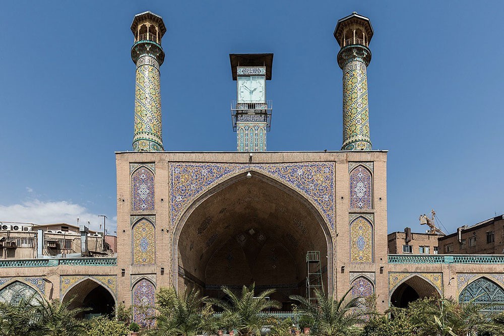 turret clock of Shah mosque in Tehran