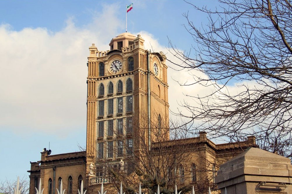 turret clock of municipality mansion in Tabriz