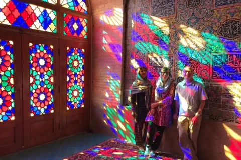 Pink mosque Shiraz, Nasir al-Molk mosque, Iran